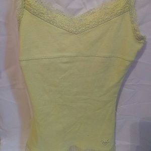 Yellow lace tanktop (justice)